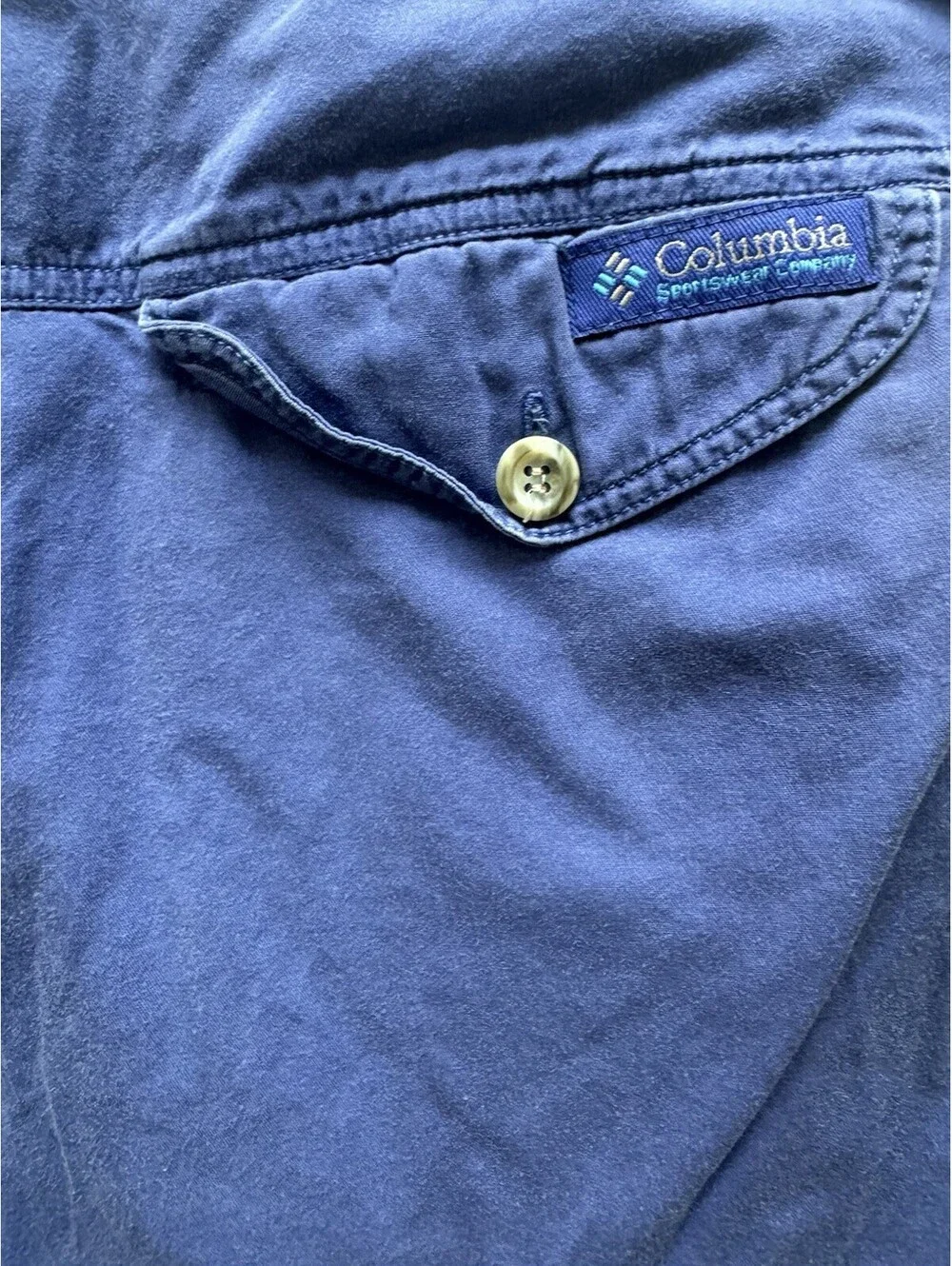 Columbia Mens Size 34 Navy Blue Casual Chino Shorts Cotton Outdoor Hiking